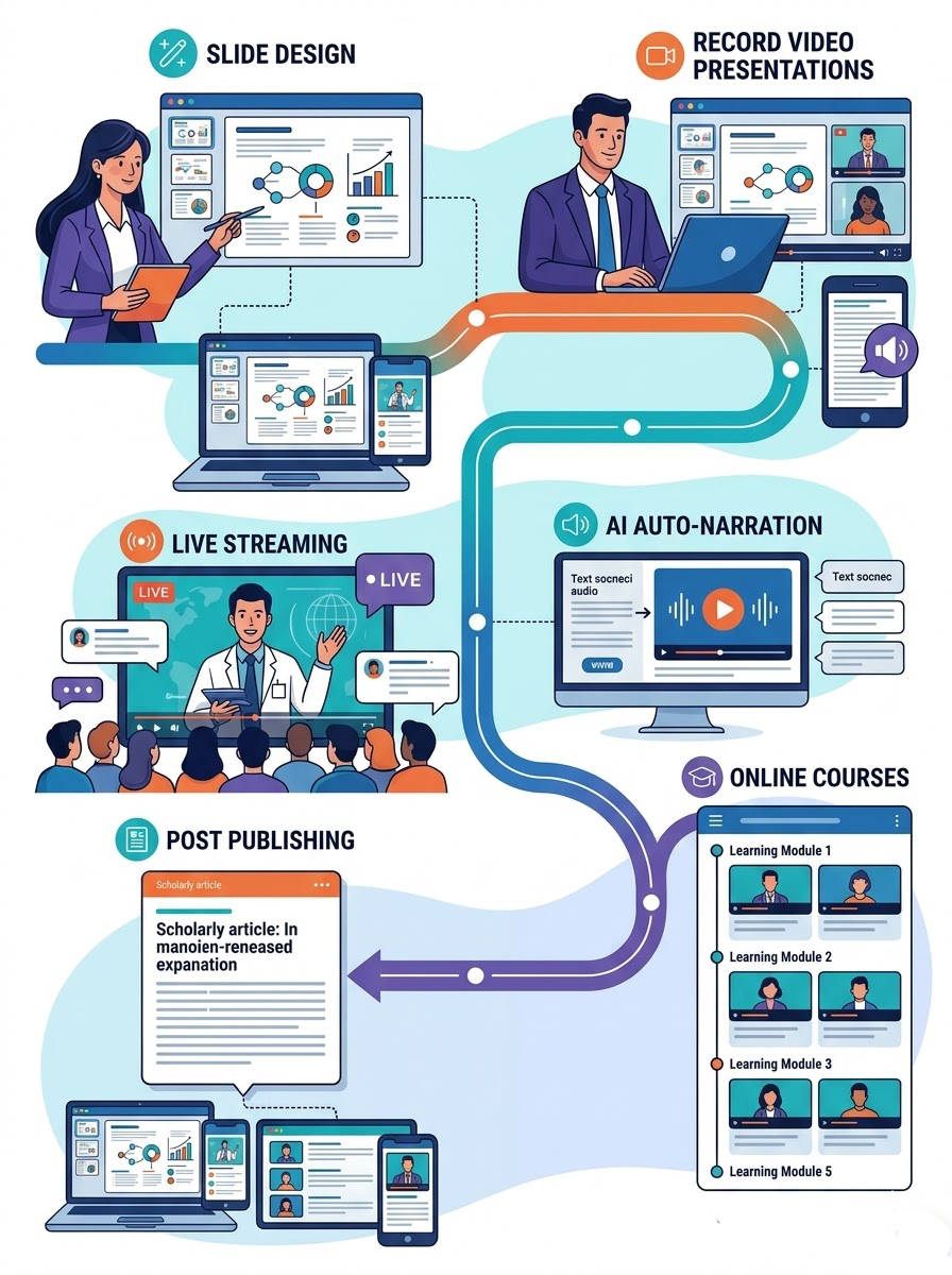 A Platform for Video Presentations, Live Streaming, Slide Design, Posts, and Online Courses